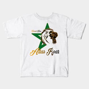 gold Atlas Lion King Morocco Pride Gift Soccer Morocan Kids T-Shirt